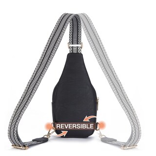 Foto 5 | Foto 5 | Bolso Bandolera Telena De Cuero Vegano Para Mujer Negro - Venta Internacional.