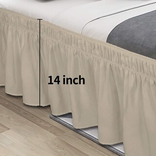 Foto 7 | Foto 7 | Falda De Cama Fácil De Usar Para Cama Queen/king Con Caída De 35 Cm Beige - Venta Internacional.