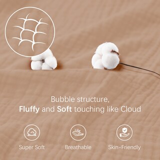 Foto 5 | Foto 5 | Manta Para Cama Familiar Cómoda De Muselina De Algodón 6 Capas 200x230cm Marrón - Venta Internacional.