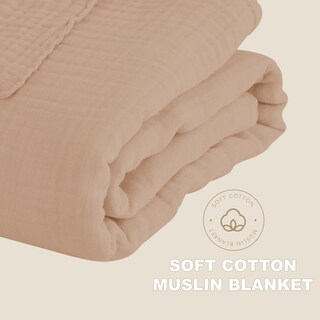 Foto 7 | Foto 7 | Manta Para Cama Familiar Cómoda De Muselina De Algodón 6 Capas 200x230cm Marrón - Venta Internacional.