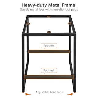 Foto 7 | Foto 7 | Juego De 2 Taburetes De Bar Yaheetech 60 Cm Altura De Mostrador Color Marrón - Venta Internacional.