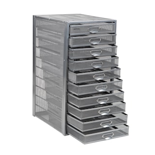 Foto 7 | Foto 7 | Organizador De Escritorio Mind Reader Con 10 Cajones De Malla Metálica Plateada - Venta Internacional.
