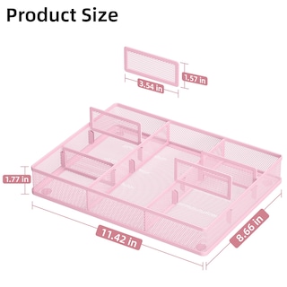 Foto 3 | Foto 3 | Organizador De Cajones Para Escritorio Marbrasse De Malla Metálica Con 5 Compartimentos - Venta Internacional.