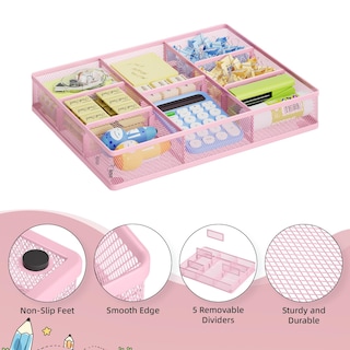 Foto 4 | Foto 4 | Organizador De Cajones Para Escritorio Marbrasse De Malla Metálica Con 5 Compartimentos - Venta Internacional.