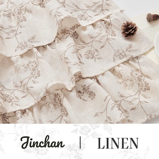 Foto 6 | Foto 6 | Cortina Jinchan Con Volantes Y Estampado Floral Visillo De Lino 127x46 Cm Taupe - Venta Internacional.