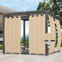 Cortinas Para Exterior Impermeables Easy-going Para Patio 137x213 Cm Beige - Venta Internacional.