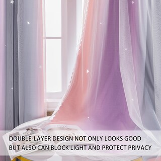 Foto 2 | Foto 2 | Cortinas Blackout Xidi Dream Star Para Dormitorio Infantil 214x213 Cm - Venta Internacional.