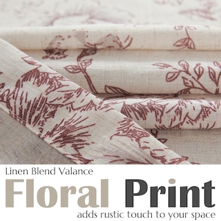 Foto 6 | Foto 6 | Jinchan Caminito Plisado De Lino Con Estampado Floral Estilo Campestre 40x40 Cm Rojo - Venta Internacional.