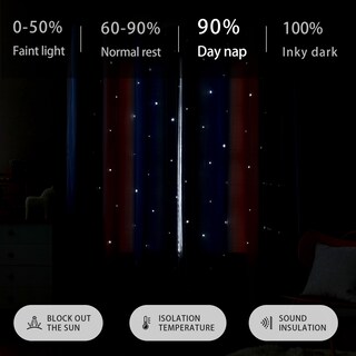 Foto 5 | Foto 5 | Cortinas Blackout Xidi Dream Star Para Cuarto Infantil W132 X L213 Cm - Venta Internacional.