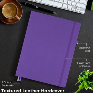 Foto 5 | Foto 5 | Cuaderno Cuadriculado Maleden Tapa Dura A4 Morado - Venta Internacional.