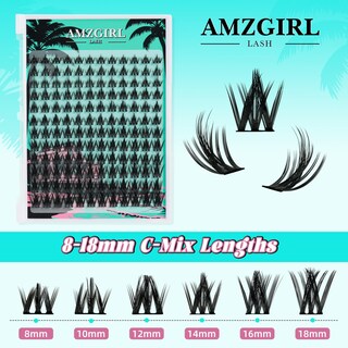 Foto 3 | Foto 3 | Kit De Extensión De Pestañas Amzgirl Fairy Lash Clusters 144 Piezas - Venta Internacional.