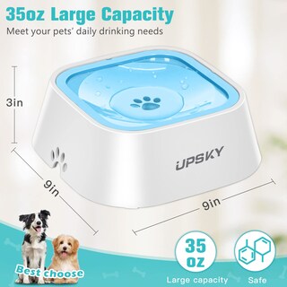 Foto 3 | Foto 3 | Dispensador De Agua Para Mascotas Upsky Con Cuenco Antideslizante De Bebida Lenta 1l - Venta Internacional.