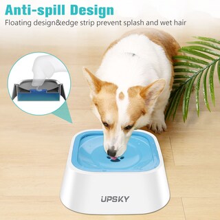 Foto 4 | Foto 4 | Dispensador De Agua Para Mascotas Upsky Con Cuenco Antideslizante De Bebida Lenta 1l - Venta Internacional.