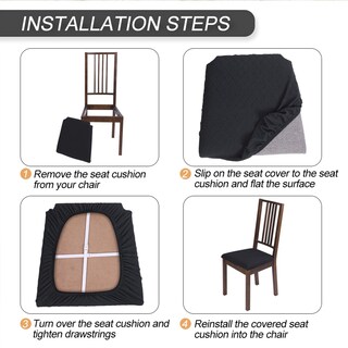 Foto 5 | Foto 5 | Fundas Elásticas Estampadas Para Asientos De Silla Juego De 6 Beige - Venta Internacional.