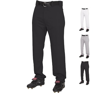 Foto 1 | Foto 1 | Pantalones De Béisbol Rawlings Bp31sr Corte Semi-relajado Negro Para Adultos - Venta Internacional.
