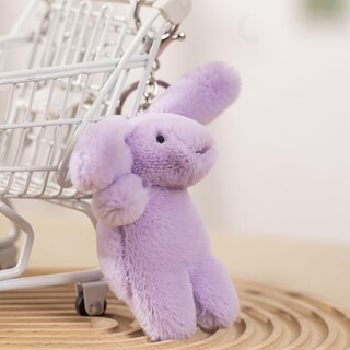 Foto 3 | Foto 3 | Llavero De Peluche Conejito Lohgou Morado - Venta Internacional.