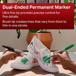 Foto 2 | Foto 2 | Rotulador Sharpie Brush Twin Permanent Negro 12 Unidades - Venta Internacional.