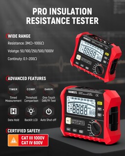 Foto 2 | Foto 2 | Probador De Resistencia De Aislamiento Kaiweets Ht5203 Megóhmetro - Venta Internacional.