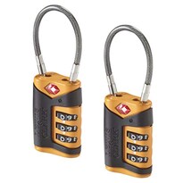 Candado De Cable Tsa Lewis N. Clark Paquete De 2 Naranja - Venta Internacional.