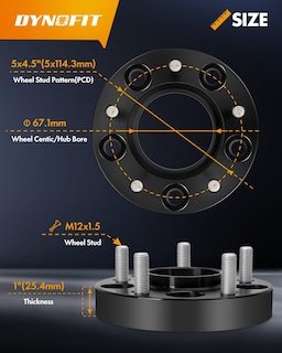 Foto 3 | Foto 3 | Separadores De Rueda Dynofit 25.4 Mm 5x114.3 Mm Pcd Para Hyundai Elantra - Venta Internacional.
