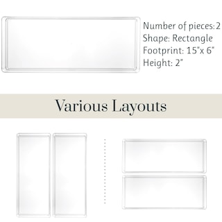 Foto 5 | Foto 5 | Set De Organizadores Para Cajones Stori Simplesort De 2 Piezas En Plástico Transparente - Venta Internacional.