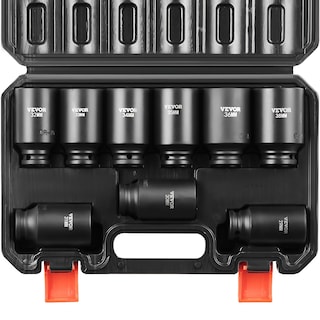 Foto 1 | Foto 1 | Juego De Enchufes Vevor 1/2 Drive 9 Piezas De Profundidad 29-38 Mm Con Funda - Venta Internacional.