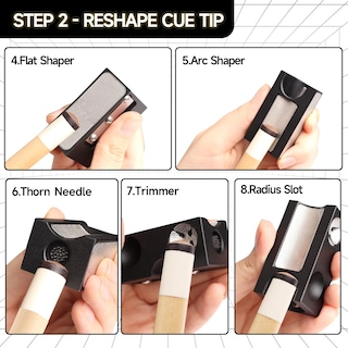 Foto 3 | Foto 3 | Herramienta 8 En 1 Para Punta De Taco De Billar Gse Games & Sports Expert (negro) - Venta Internacional.