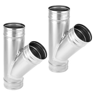 Foto 1 | Foto 1 | Divisor De Ductos Qwork 45 Grados 4 Pulgadas Metal 3 Vías Paquete De 2 - Venta Internacional.