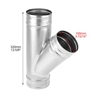 Foto 6 | Foto 6 | Divisor De Ductos Qwork 45 Grados 4 Pulgadas Metal 3 Vías Paquete De 2 - Venta Internacional.