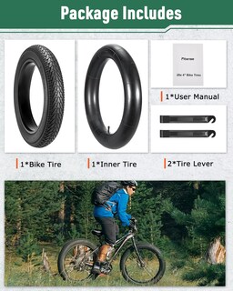 Foto 2 | Foto 2 | Neumático Fat Bike Fitense 20x4 Pulgadas Con Cámara Plegable Para Bicicleta Eléctrica - Venta Internacional.