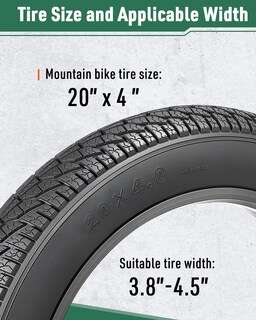 Foto 3 | Foto 3 | Neumático Fat Bike Fitense 20x4 Pulgadas Con Cámara Plegable Para Bicicleta Eléctrica - Venta Internacional.