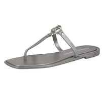 Sandalia Calvin Klein Edhen Para Mujer Plata Talla 6 - Venta Internacional.