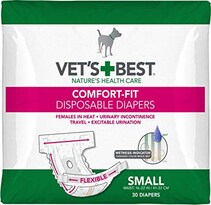 Pañales Para Perros Vet's Best Comfort Fit Desechables Para Hembra Pequeña - Venta Internacional.