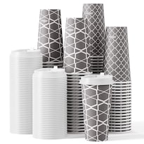 Vasos De Café Desechables Jolly Party 600 Ml Con Tapas (juego De 100) - Venta Internacional.