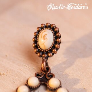 Foto 4 | Foto 4 | Pendientes Rústicos Couture Western Turquesa Rce-1048wt Para Mujeres - Venta Internacional.