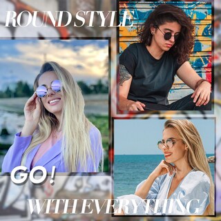 Foto 2 | Foto 2 | Joopin Gafas De Sol Pequeñas Redondas Polarizadas Uv400 De Metal - Venta Internacional.