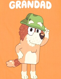 Foto 2 | Foto 2 | Camiseta Bluey Abuelo Para Hombre Naranja Pequeña - Venta Internacional.