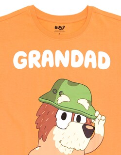 Foto 3 | Foto 3 | Camiseta Bluey Abuelo Para Hombre Naranja Pequeña - Venta Internacional.
