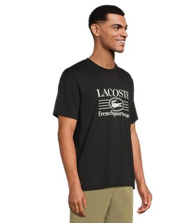 Foto 2 | Foto 2 | Remera Lacoste Para Hombre Con Cuello Redondo Manga Corta Y Corte Clásico En Negro - Venta Internacional.