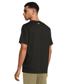 Foto 3 | Foto 3 | Remera Lacoste Para Hombre Con Cuello Redondo Manga Corta Y Corte Clásico En Negro - Venta Internacional.