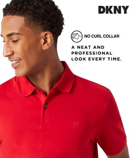 Foto 3 | Foto 3 | Camiseta Tipo Polo Dkny De Algodón Suave Para Hombres Ajuste Moderno Color Rojo - Venta Internacional.