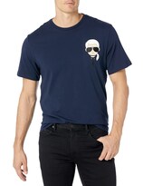Remera Karl Lagerfeld Paris Clásica Con Personaje Karl En Azul Marino - Venta Internacional.