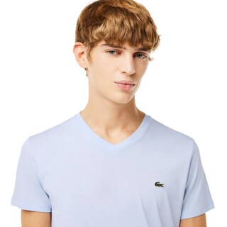 Foto 1 | Foto 1 | Camiseta Lacoste Para Hombre De Manga Corta Con Cuello En V De Algodón Pima Azul Phoenix - Venta Internacional.