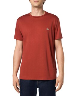Foto 1 | Foto 1 | Camiseta Lacoste Para Hombre De Cuello Redondo Y Manga Corta En Algodón Pima Marrón - Venta Internacional.