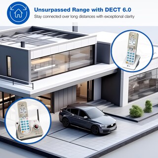 Foto 5 | Foto 5 | Teléfono Inalámbrico Para Hogar At&t Dect 6.0 Con Contestadora Y 4 Handsets - Venta Internacional.