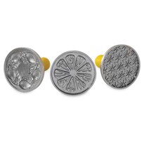 Cookie Stamps Nordic Ware 01265 Citrus Juego De 3 Unidades Color Gris Y Amarillo - Venta Internacional.