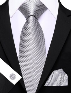 Foto 5 | Foto 5 | Set De Corbata Clásica De Seda Barry.wang Para Hombre Con Pañuelo De Bolsillo - Venta Internacional.