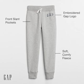 Foto 2 | Foto 2 | Pantalones Jogger Con Logo Heritage Para Niños Gap En Gris - Venta Internacional.