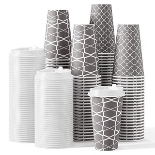 Foto 1 | Foto 1 | Juego De 100 Tazas De Café Desechables Jolly Party De 16 Onzas Con Tapas - Venta Internacional.