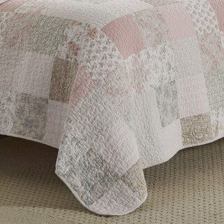 Foto 3 | Foto 3 | Juego De Edredón Laura Ashley Celina Patchwork Rosa/salvia Talla Twin - Venta Internacional.
